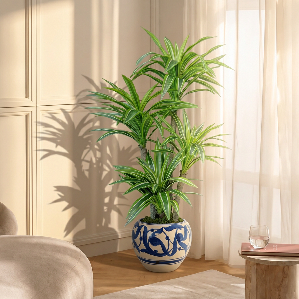 Dracena Royal artificielle 170 cm dans un intérieur élégant
